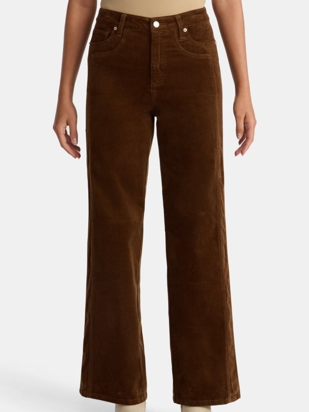 Time and Tru Wide Leg Corduroy Pants Brown 20 NWOT